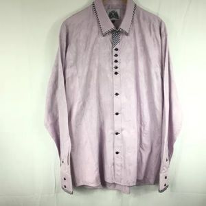 BG Authentic Shirt Maker Purple Paisley Button Up